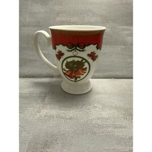 Vintage Aynsley Christmas Red Fine English Bone‎ China Coffee/ Tea Mug England